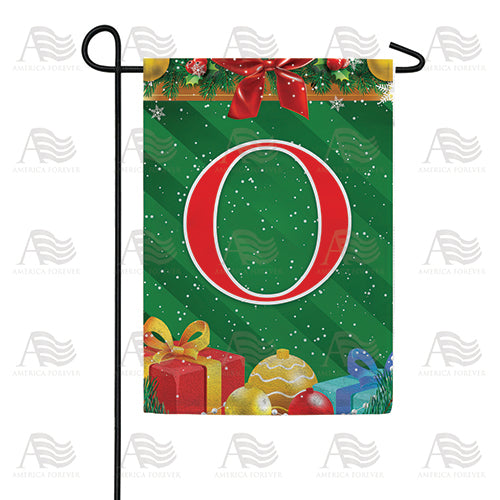 Merry Christmas Monogram Double Sided Garden Flag
