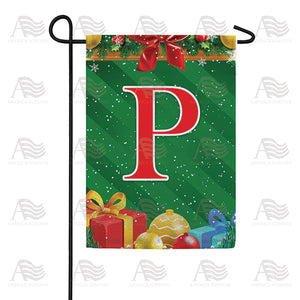Merry Christmas Monogram Double Sided Garden Flag