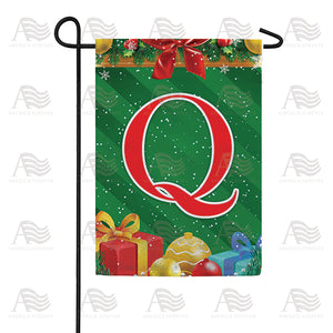 Merry Christmas Monogram Double Sided Garden Flag
