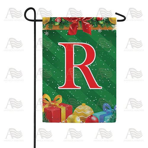 Merry Christmas Monogram Double Sided Garden Flag