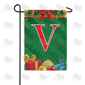 Merry Christmas Monogram Double Sided Garden Flag