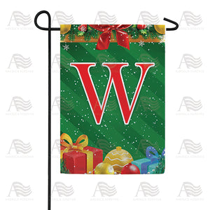 Merry Christmas Monogram Double Sided Garden Flag