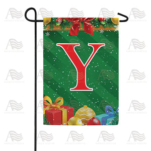 Merry Christmas Monogram Double Sided Garden Flag