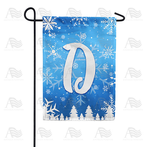 Wintry Monogram Double Sided Garden Flag