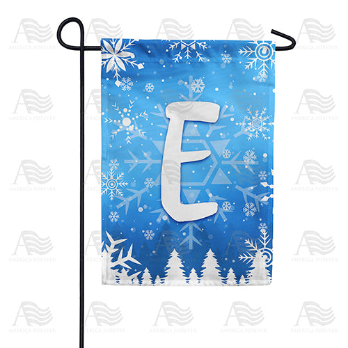 Wintry Monogram Double Sided Garden Flag