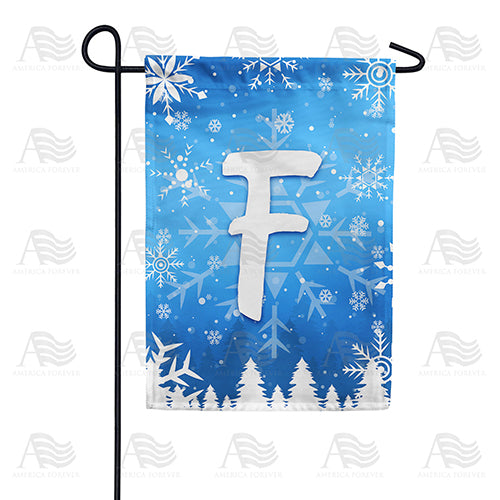 Wintry Monogram Double Sided Garden Flag