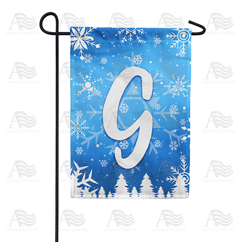 Wintry Monogram Double Sided Garden Flag