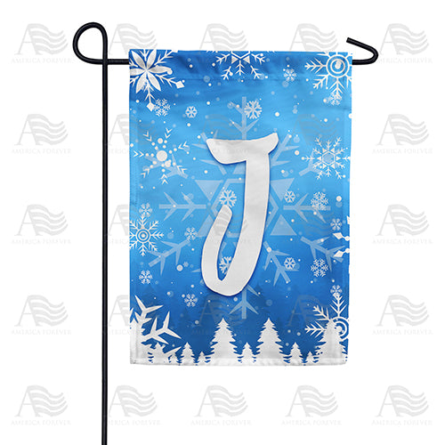 Wintry Monogram Double Sided Garden Flag