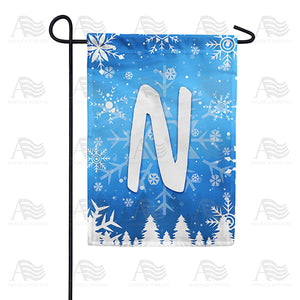 Wintry Monogram Double Sided Garden Flag