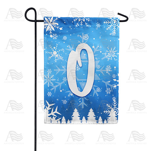 Wintry Monogram Double Sided Garden Flag