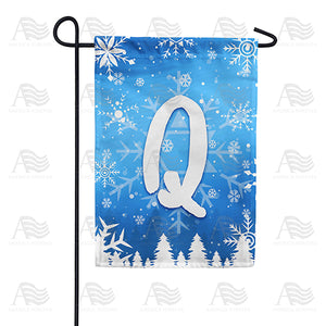 Wintry Monogram Double Sided Garden Flag