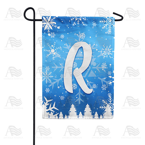 Wintry Monogram Double Sided Garden Flag