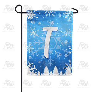 Wintry Monogram Double Sided Garden Flag