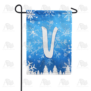 Wintry Monogram Double Sided Garden Flag