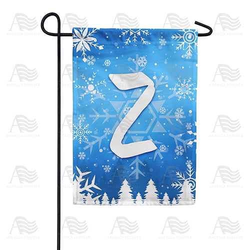 Wintry Monogram Double Sided Garden Flag