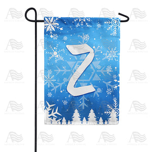 Wintry Monogram Double Sided Garden Flag