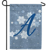 Blue Winter Monogram Double Sided Garden Flag