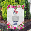 Personalized Pink Roses Garden Flag