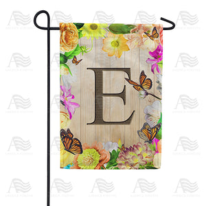 Flowery Wood Panel Double Sided Garden Flag