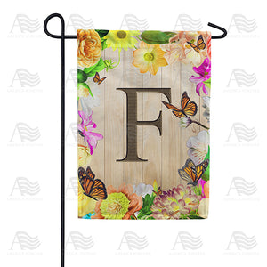 Flowery Wood Panel Double Sided Garden Flag