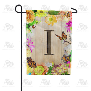 Flowery Wood Panel Double Sided Garden Flag