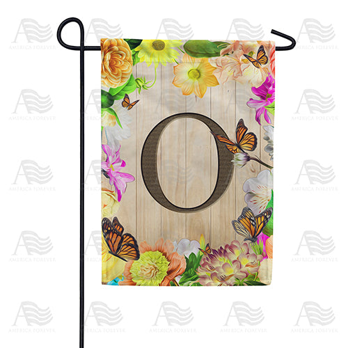 Flowery Wood Panel Double Sided Garden Flag