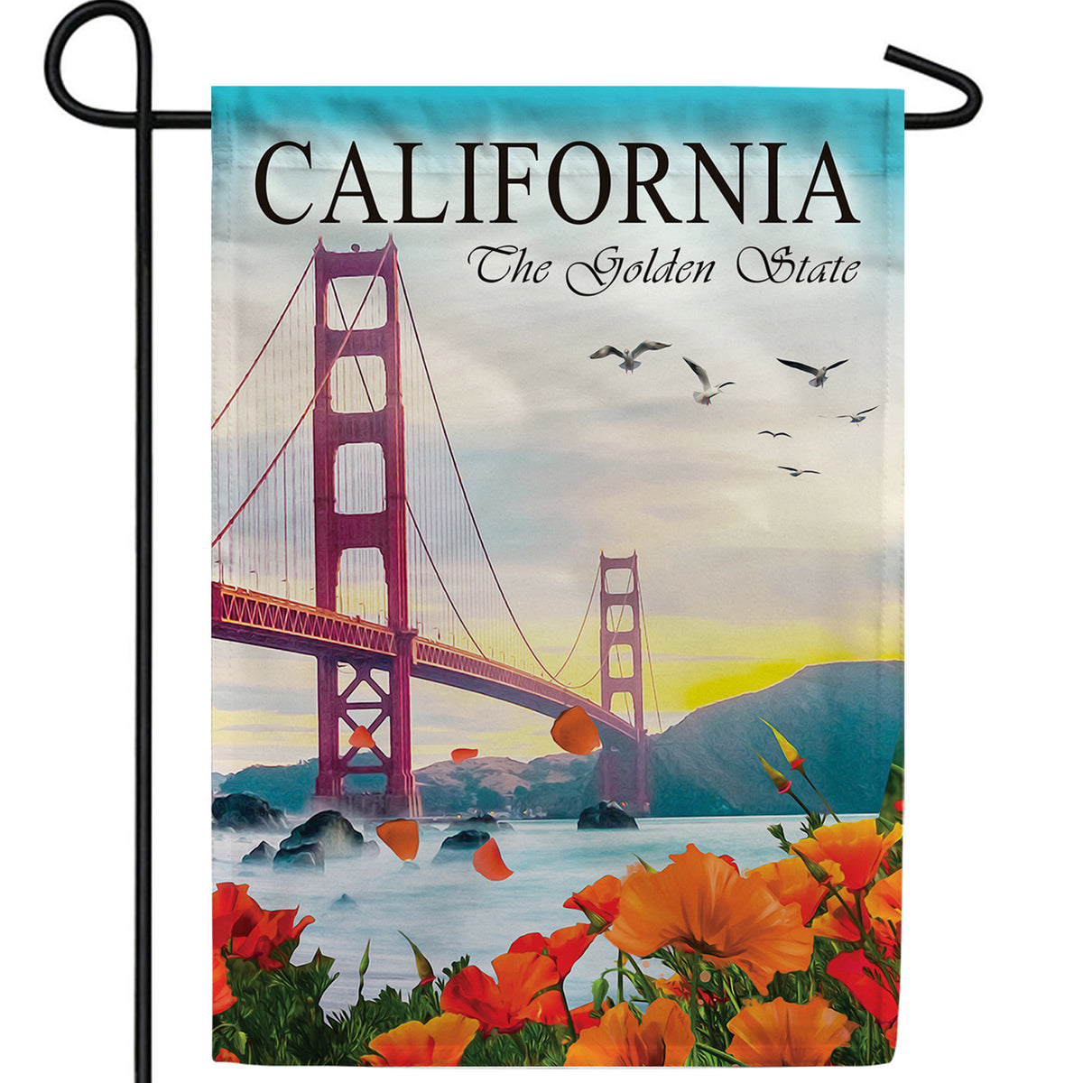 The Golden State Double Sided Garden Flag
