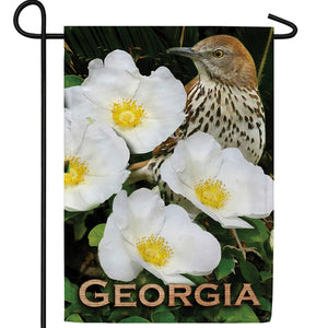 Georgia's Cherokee Rose Double Sided Garden Flag