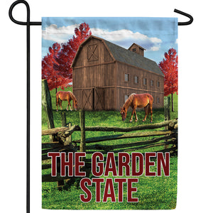 New Jersey-Horse Farm Double Sided Garden Flag