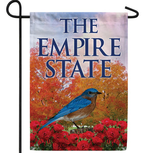 New York-Bluebird & Roses Double Sided Garden Flag