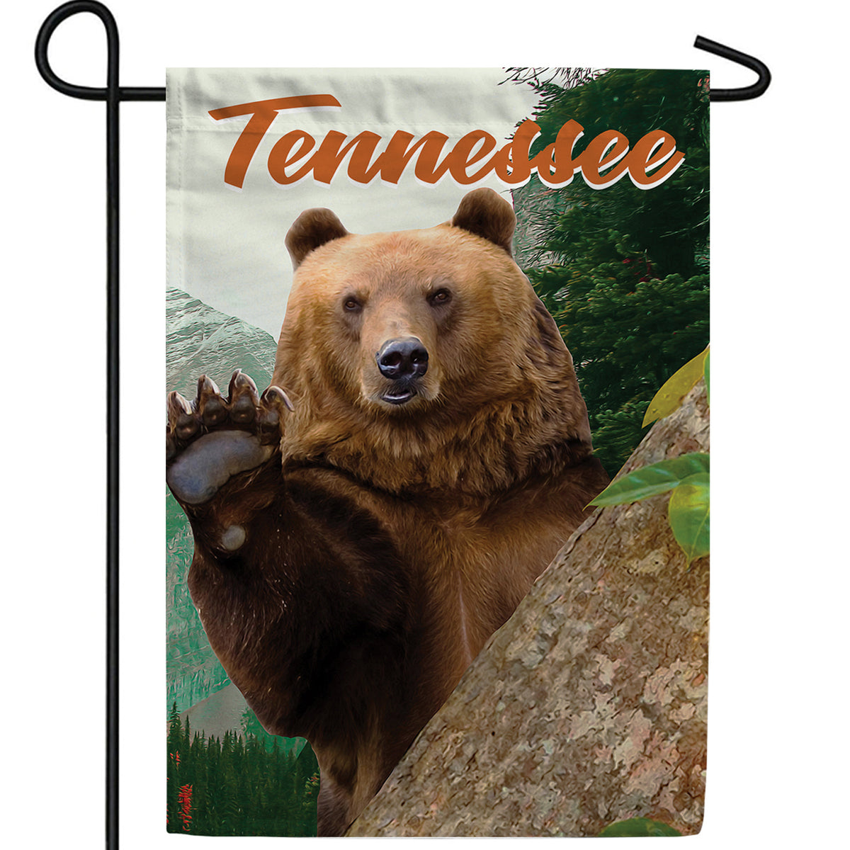 Tennessee-Hello From Great Smoky Mountains Double Sided Garden Flag