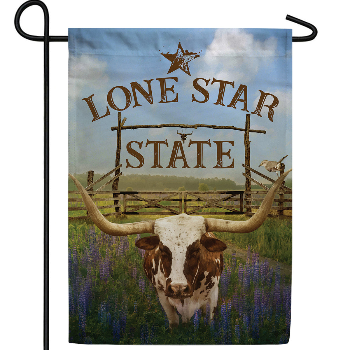 Texas Longhorn Double Sided Garden Flag