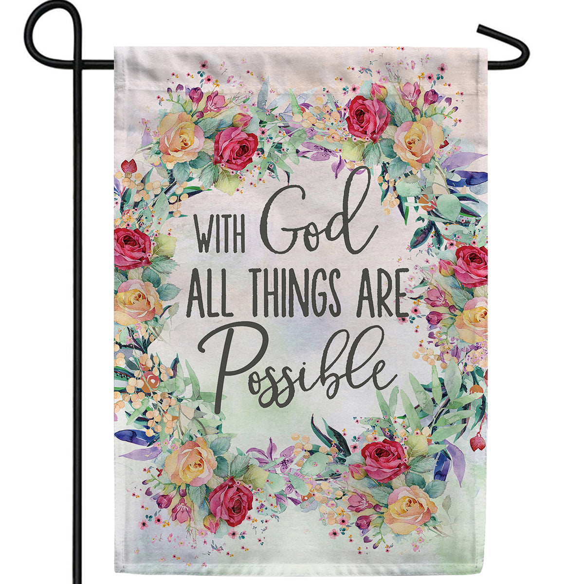 America Forever With God All Things Are Possible Double Sided Garden Flag