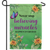 Believe In Miracles Double Sided Garden Flag