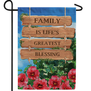 Family Is A Blessing Double Sided Garden Flag