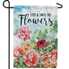 Stop & Smell The Flowers Double Sided Garden Flag