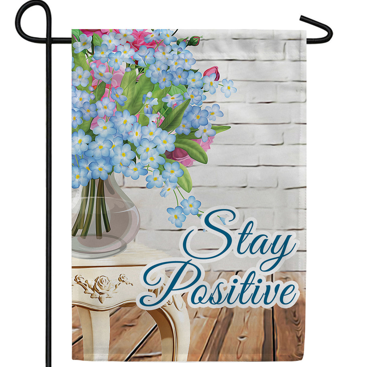 Stay Positive Double Sided Garden Flag