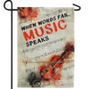 Music Speaks Double Sided Garden Flag