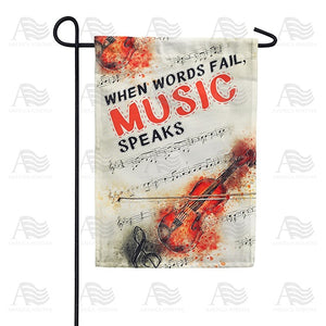 Music Speaks Double Sided Garden Flag