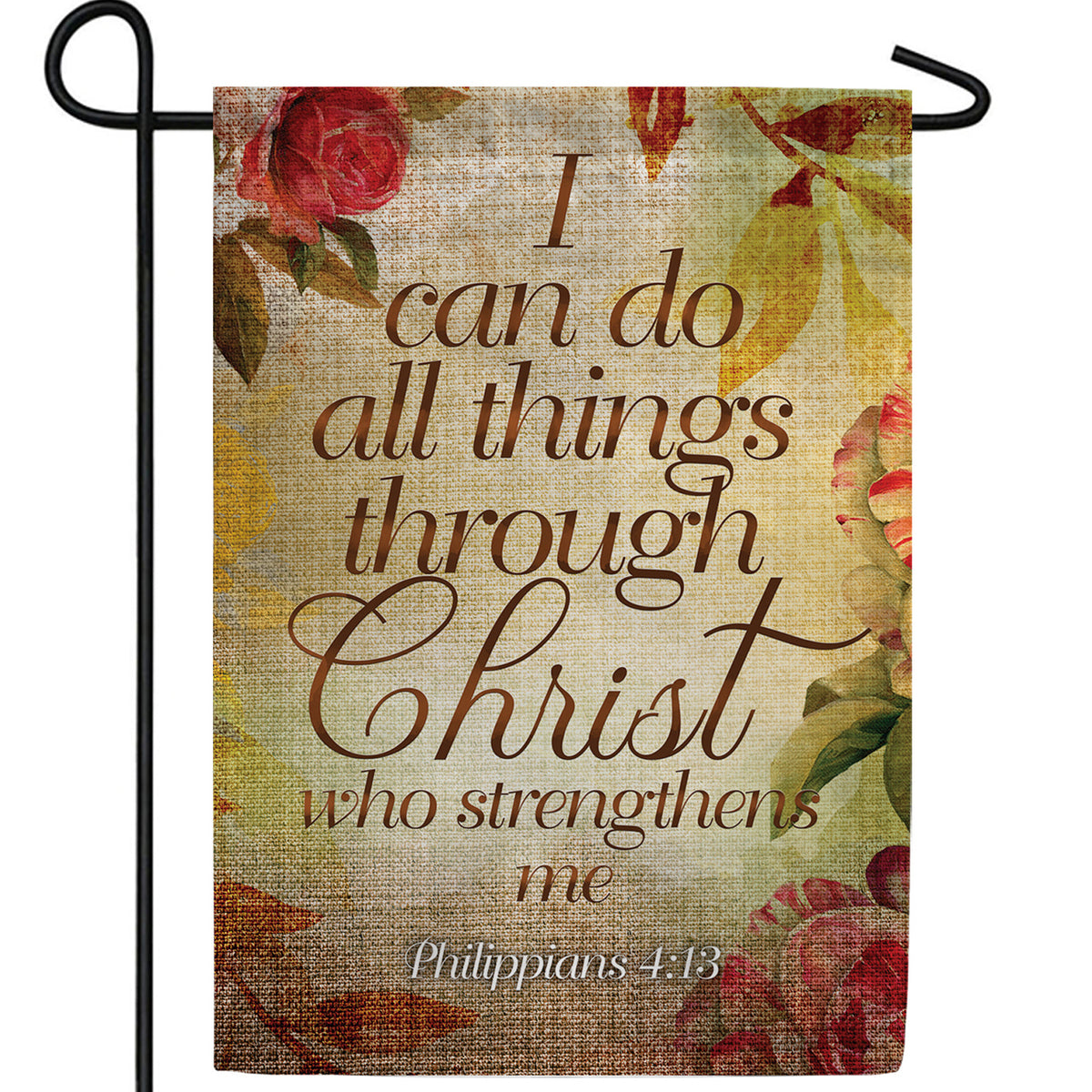 Christ Strengthens Me Double Sided Garden Flag