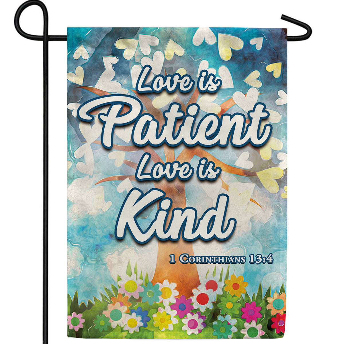 Love Is Bible Verse Double Sided Garden Flag