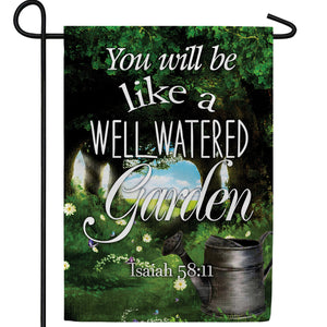Well-Watered Garden Double Sided Garden Flag