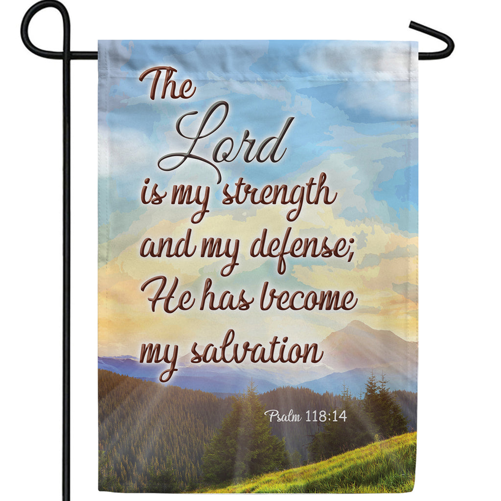 The Lord Is My Salvation Double Sided Garden Flag