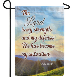 The Lord Is My Salvation Double Sided Garden Flag