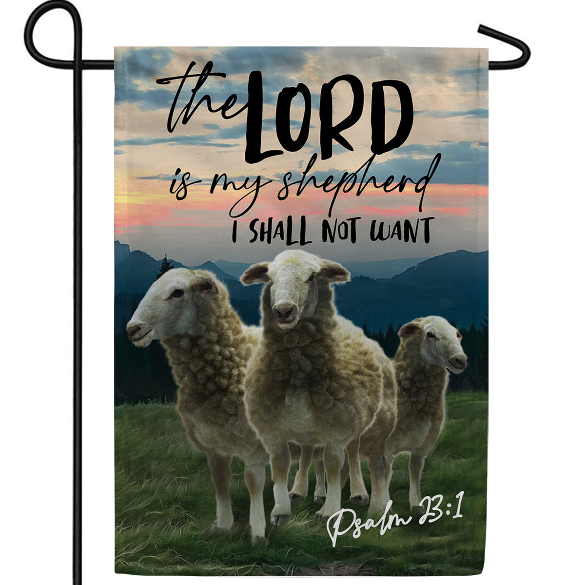 The Lord Is My Shepherd Double Sided Garden Flag