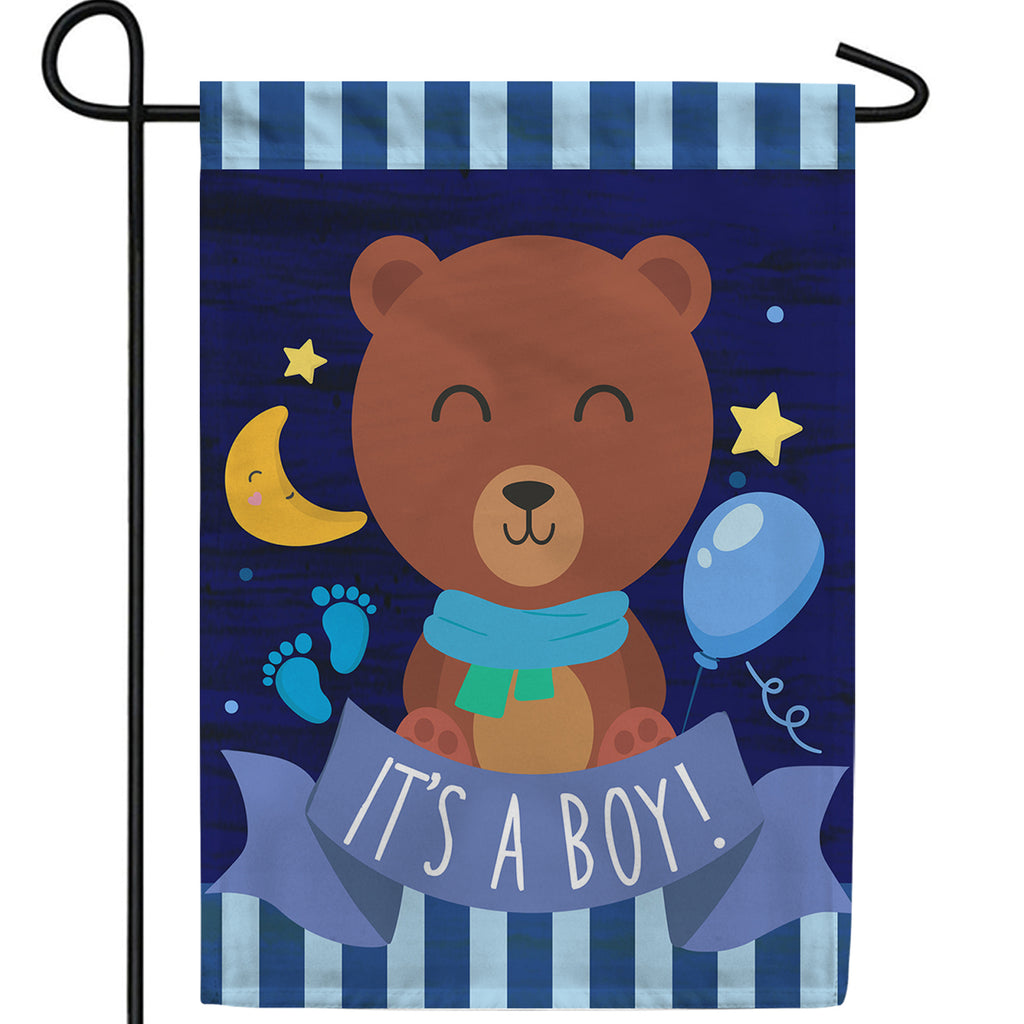 Oh Joy, It's A Boy! Double Sided Garden Flag