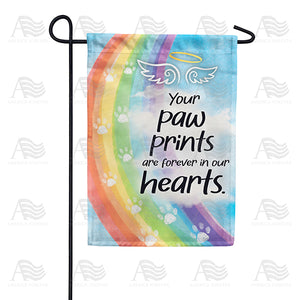 Pawprints Forever in our Hearts Double Sided Garden Flag