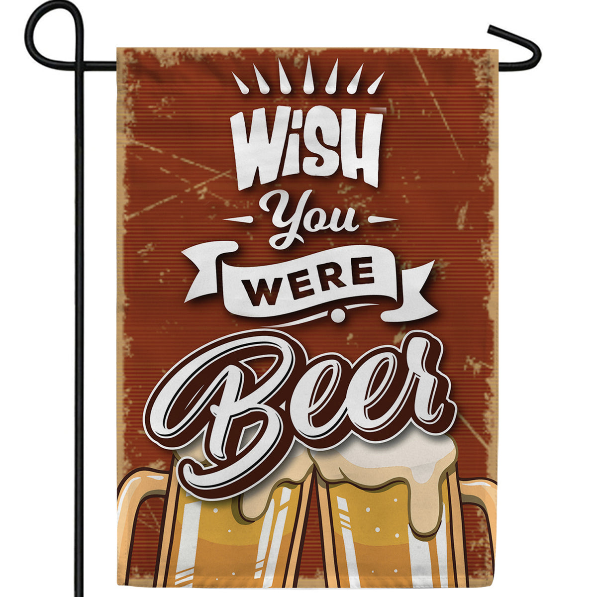 Wish You Were Beer Double Sided Garden Flag