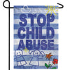 Stop Child Abuse Double Sided Garden Flag