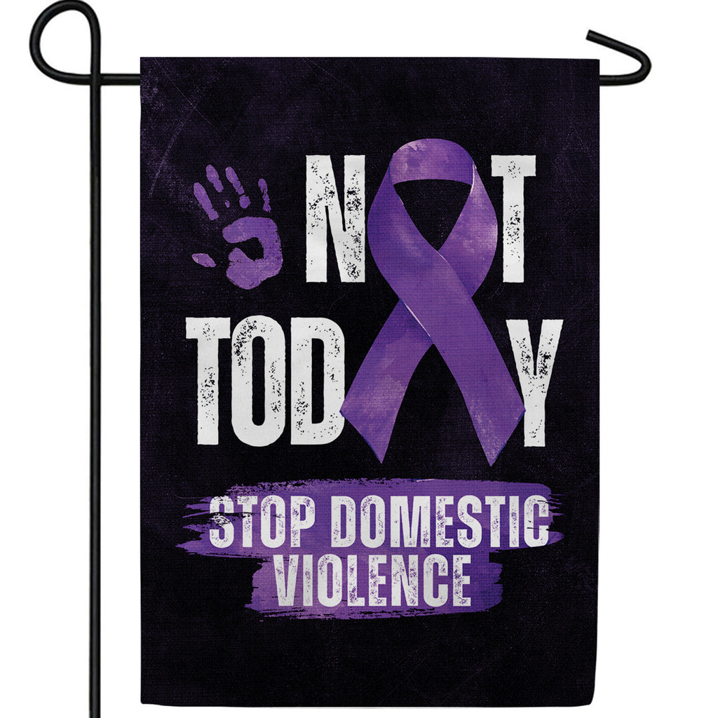 Stop Domestic Violence Double Sided Garden Flag